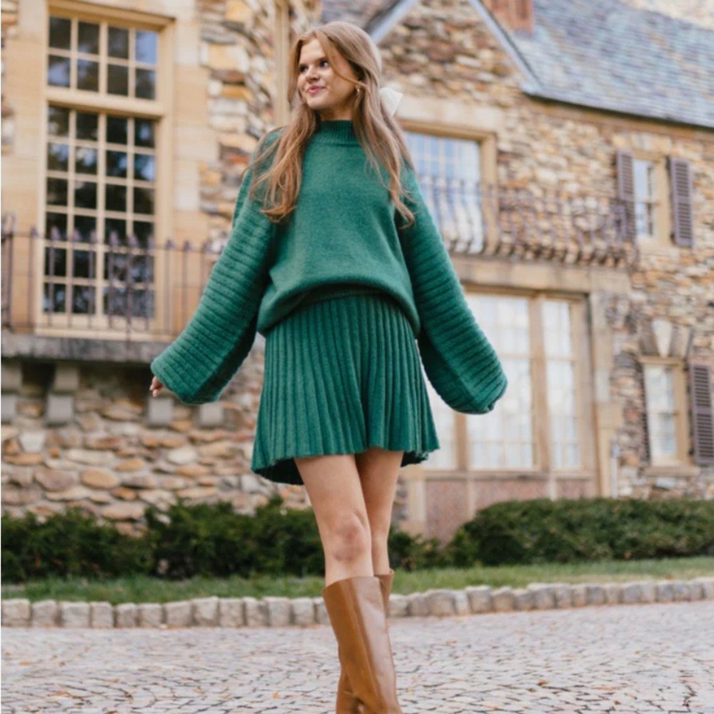 Vestique Forest Green Knit Set